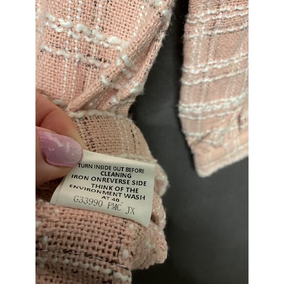 YOINS Women's Pink Plaid Dress Small 90% Polyester 10% Cotton NWT Office Wear - Picture 4 of 9